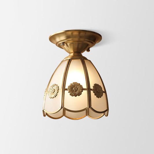 Ondina Scalloped Brass Ceiling Light