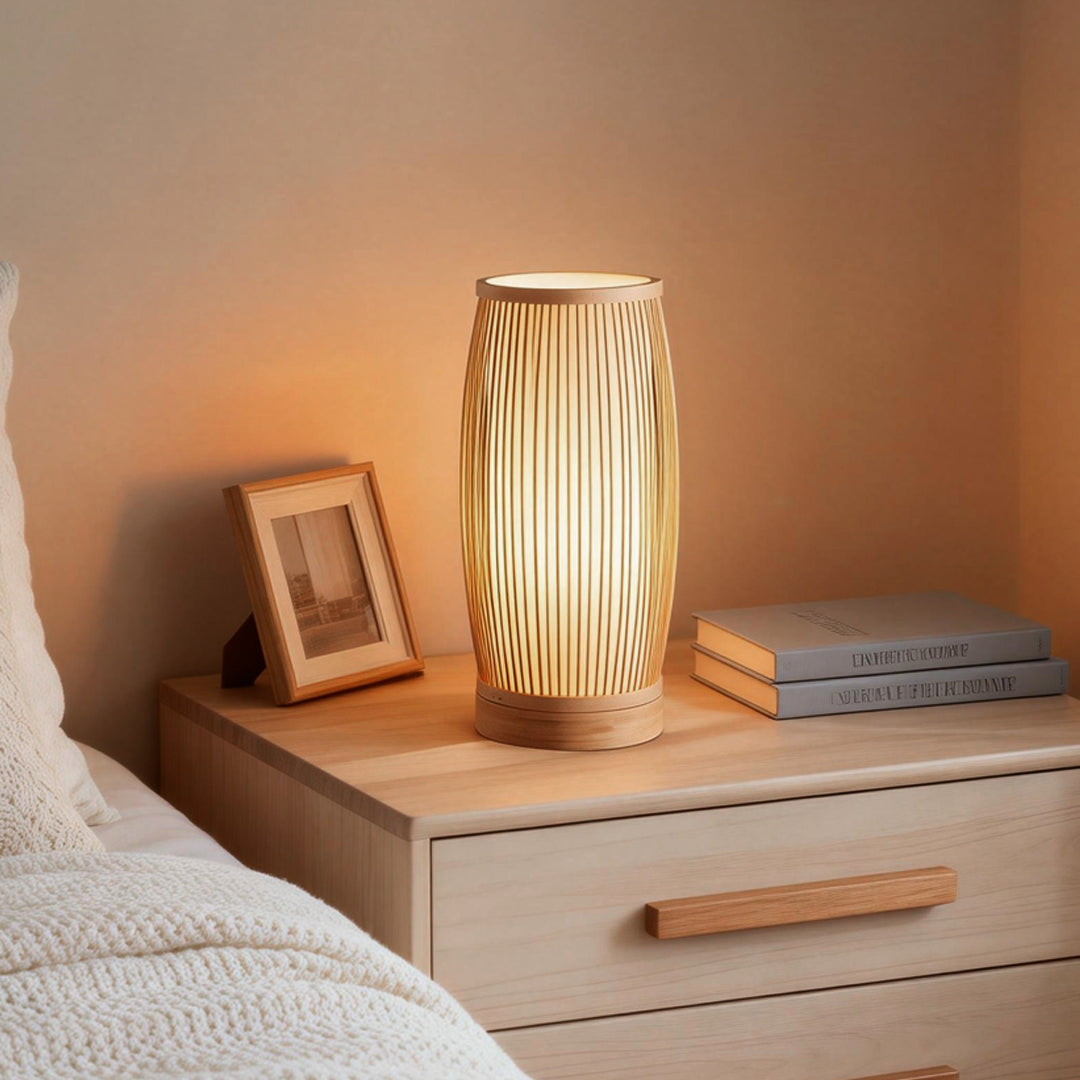 Kago Japanese Bamboo Lantern Table Lamp