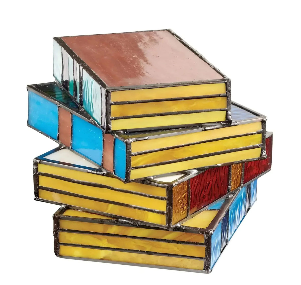 Biblioteca Stained Glass Book Lamp