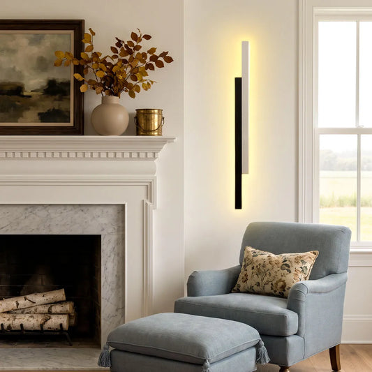 Doppia by a fireplace