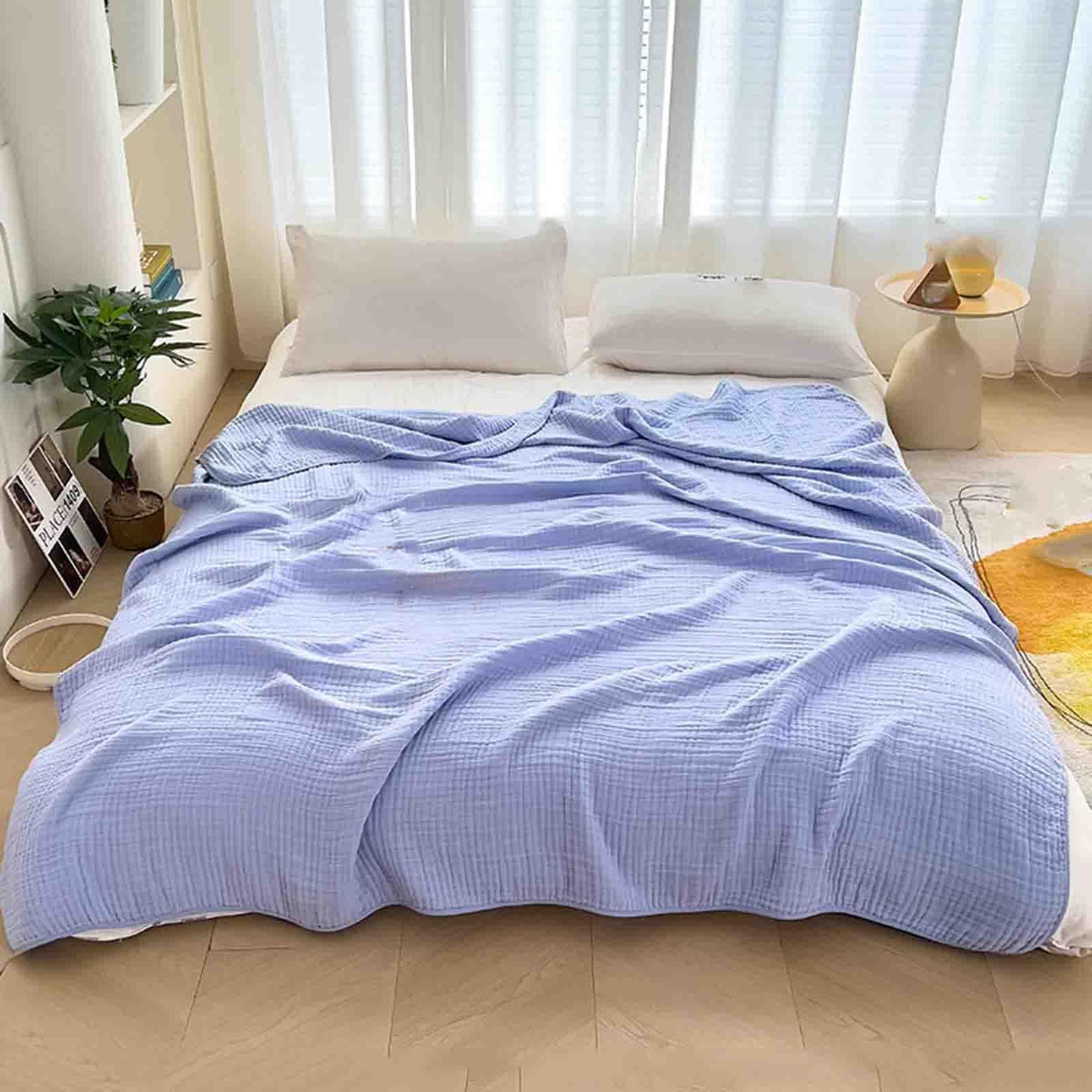 Modern Six-Layer Cotton Muslin Throw Blanket