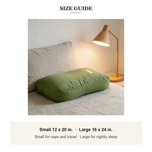 Buckwheat pillow size guide