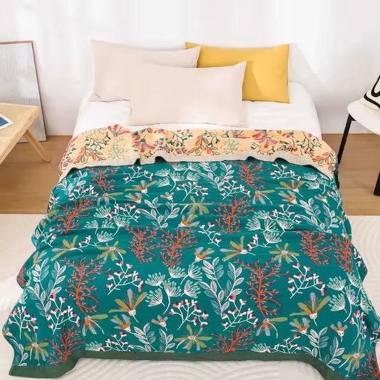 Fluffy 4-Layer Cotton Gauze Throw