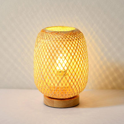 Japanese Rattan Table Lamp