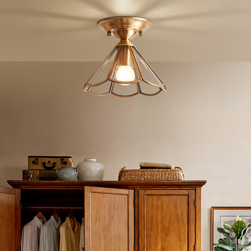 Ondina Scalloped Brass Ceiling Light