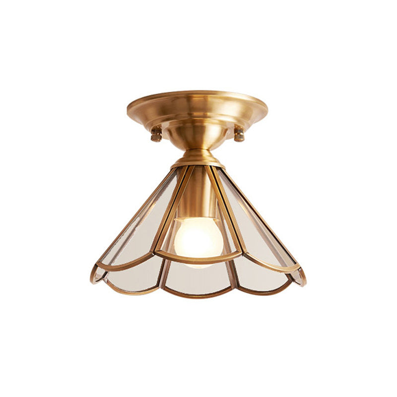 Ondina Scalloped Brass Ceiling Light