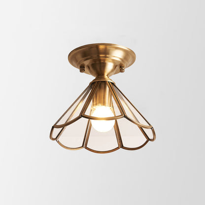 Ondina Scalloped Brass Ceiling Light