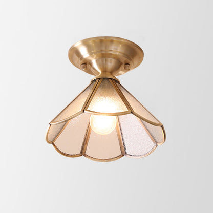 Ondina Scalloped Brass Ceiling Light