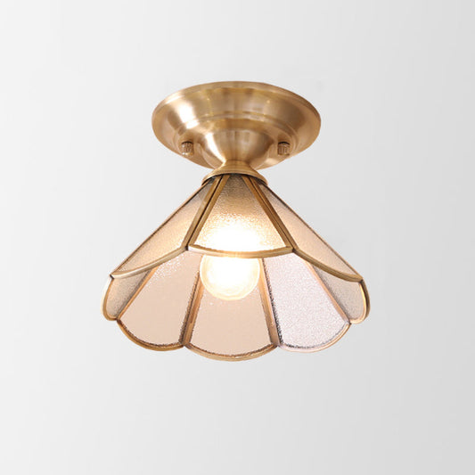 Ondina Scalloped Brass Ceiling Light