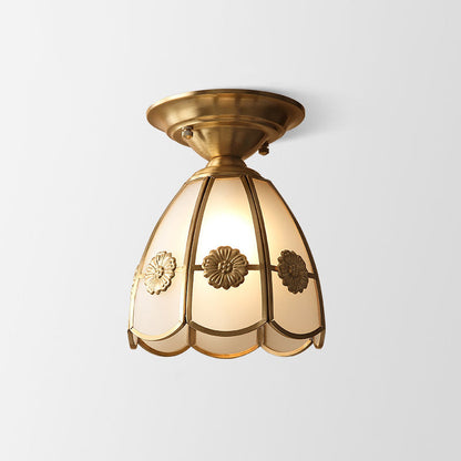 Ondina Scalloped Brass Ceiling Light