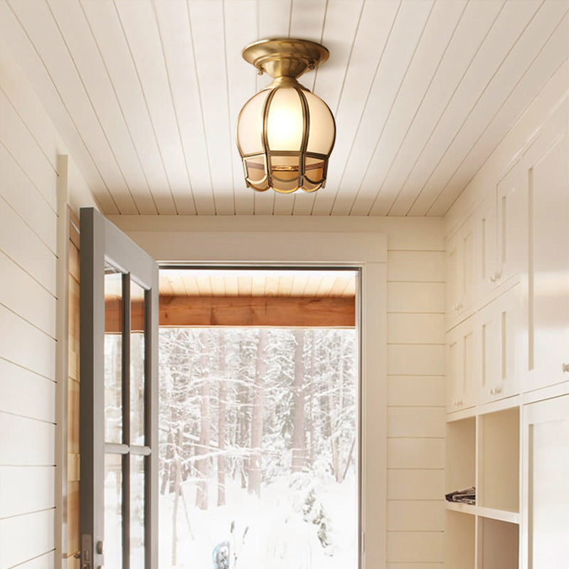 Ondina Scalloped Brass Ceiling Light