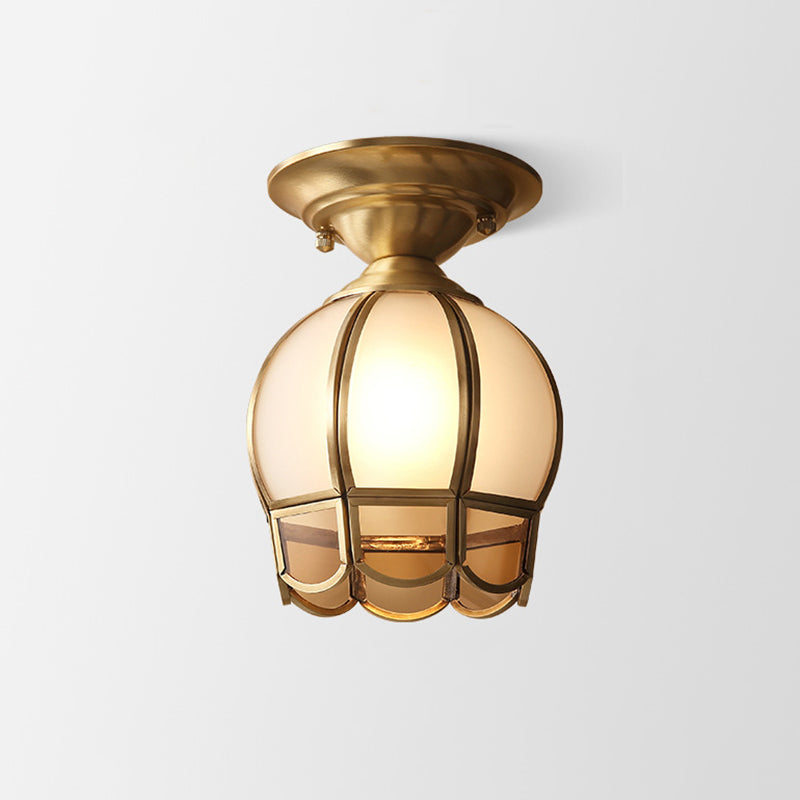 Ondina Scalloped Brass Ceiling Light