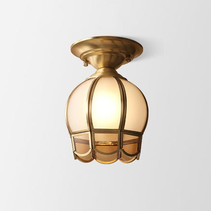 Ondina Scalloped Brass Ceiling Light