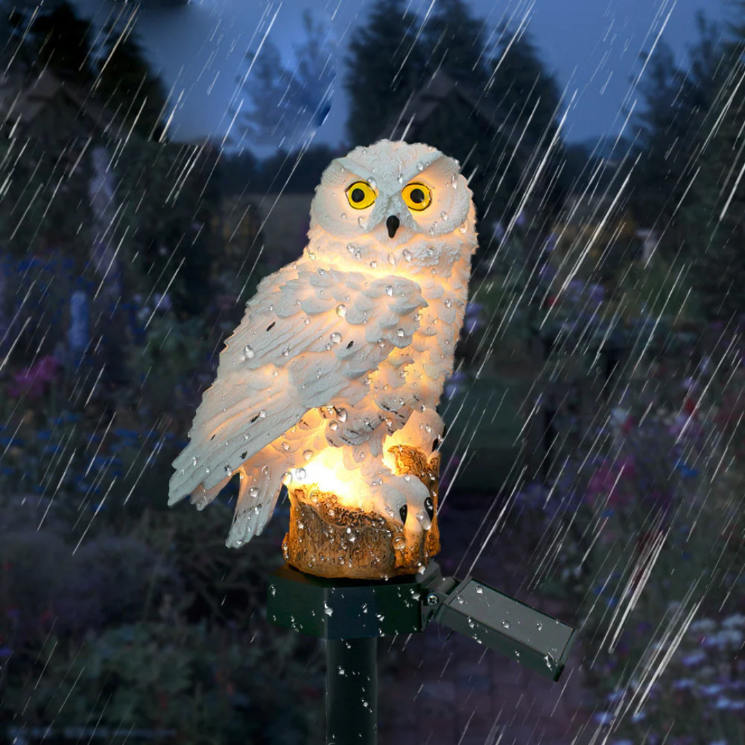 Scandinavian Solar Owl Garden Path Light
