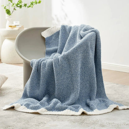 Swedish Reversible Knit Throw Blanket
