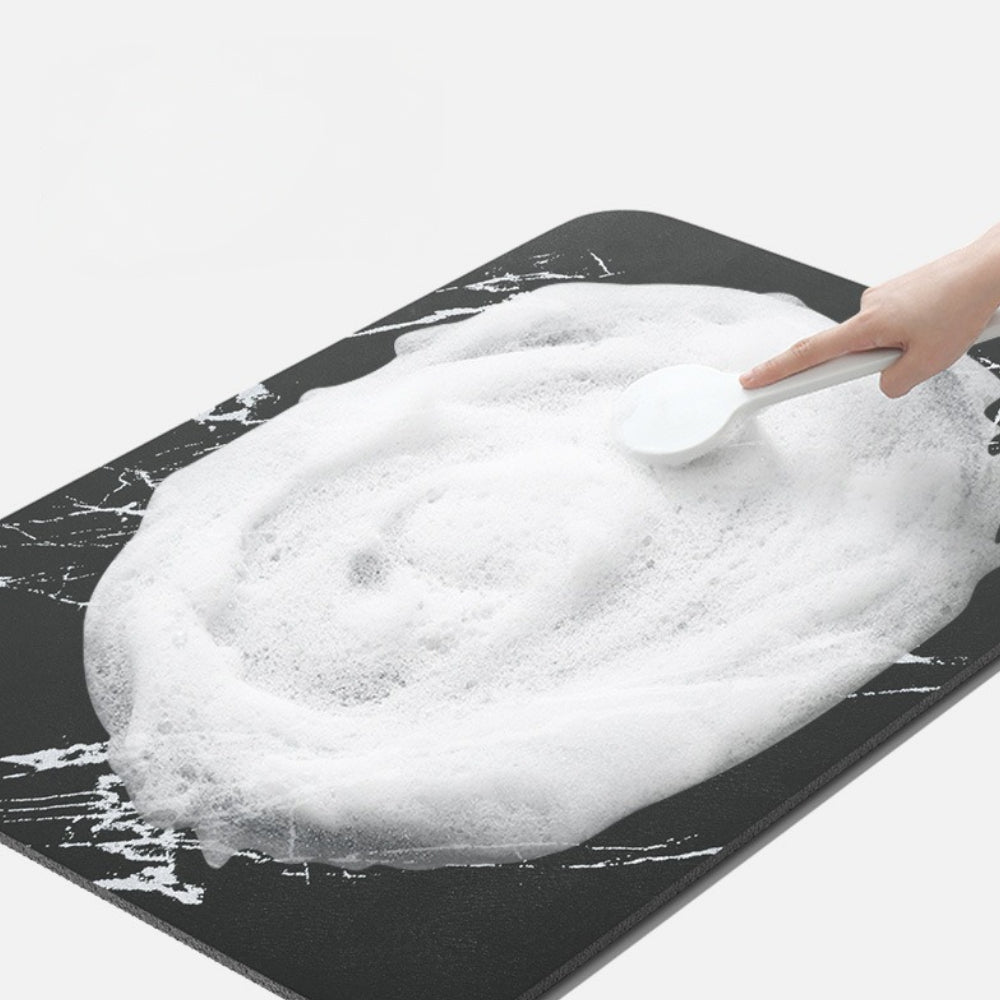 Quick-Dry Marble Bath Mat
