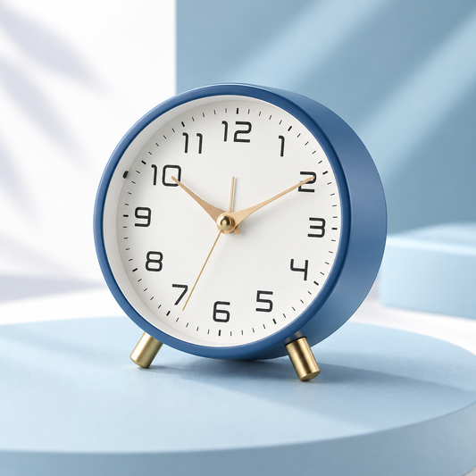 Scandinavian Metal Desk Clock