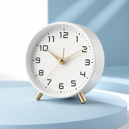 Scandinavian Metal Desk Clock