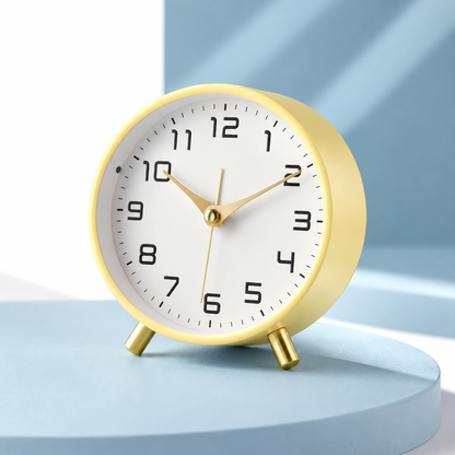 Scandinavian Metal Desk Clock