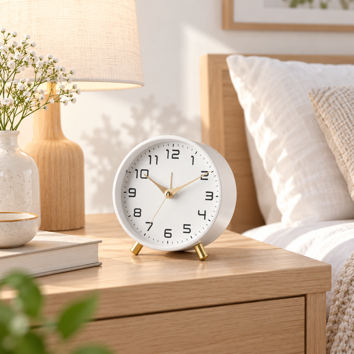 Scandinavian Metal Desk Clock