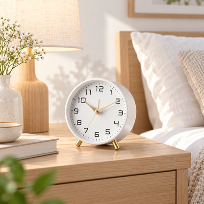 Scandinavian Metal Desk Clock