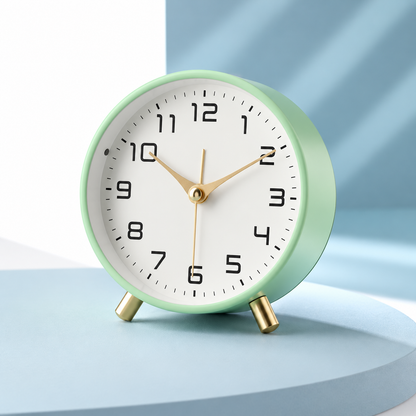 Scandinavian Metal Desk Clock