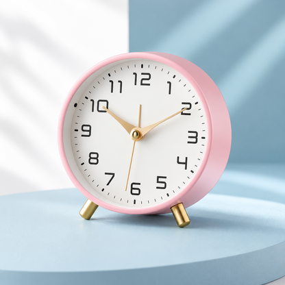 Scandinavian Metal Desk Clock