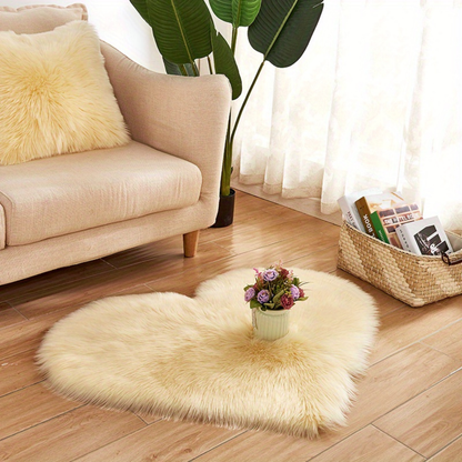 Heart Shaped Plush Rug