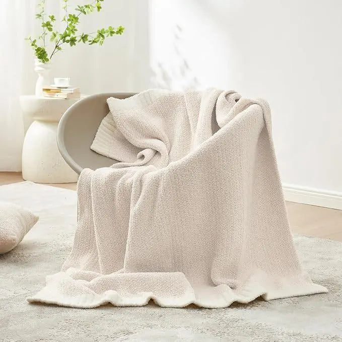 Swedish Reversible Knit Throw Blanket