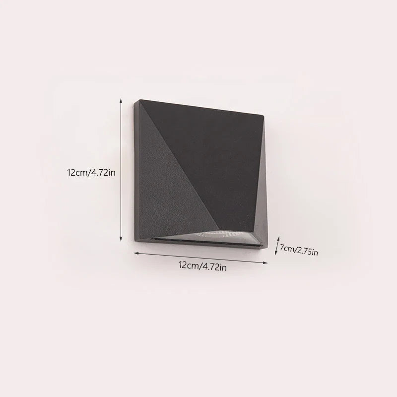 Nordic Slim Black Outdoor Wall Light