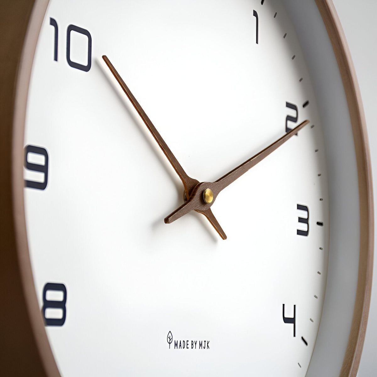 Nordic Wood Frame Glass Wall Clock