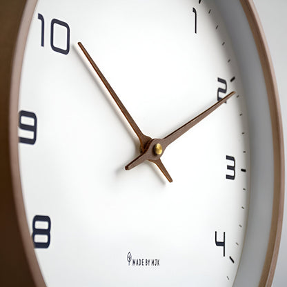 Nordic Wood Frame Glass Wall Clock