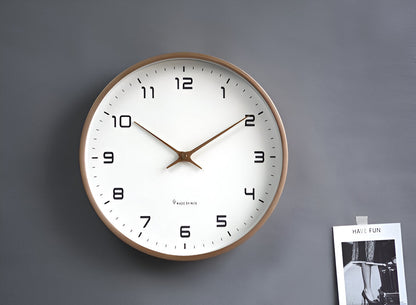 Nordic Wood Frame Glass Wall Clock
