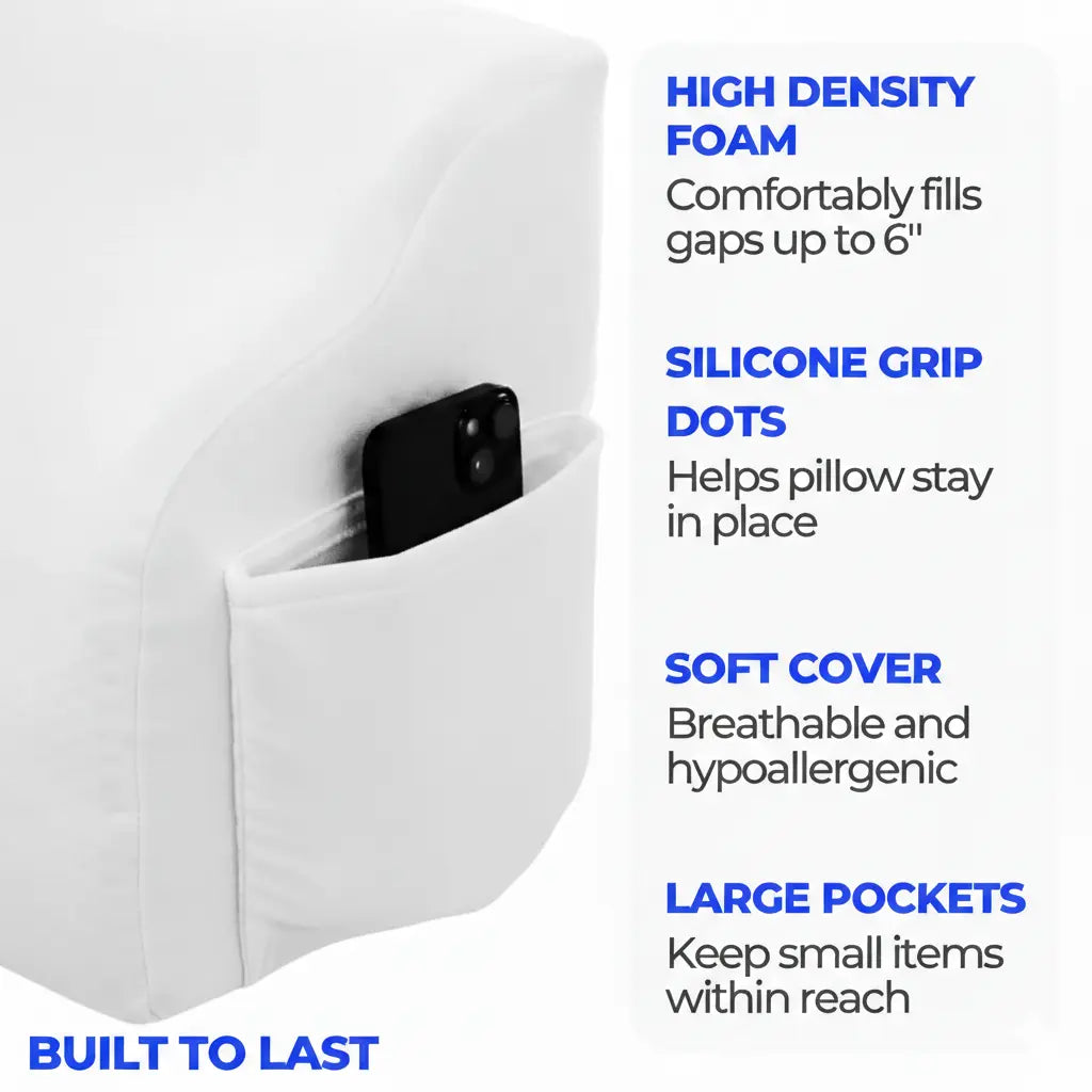 Bed Wedge Gap Filler Pillow
