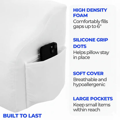 Bed Wedge Gap Filler Pillow