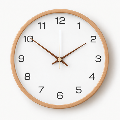 Scandinavian Wooden Wall Clock