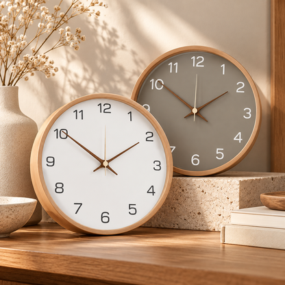 Scandinavian Wooden Wall Clock