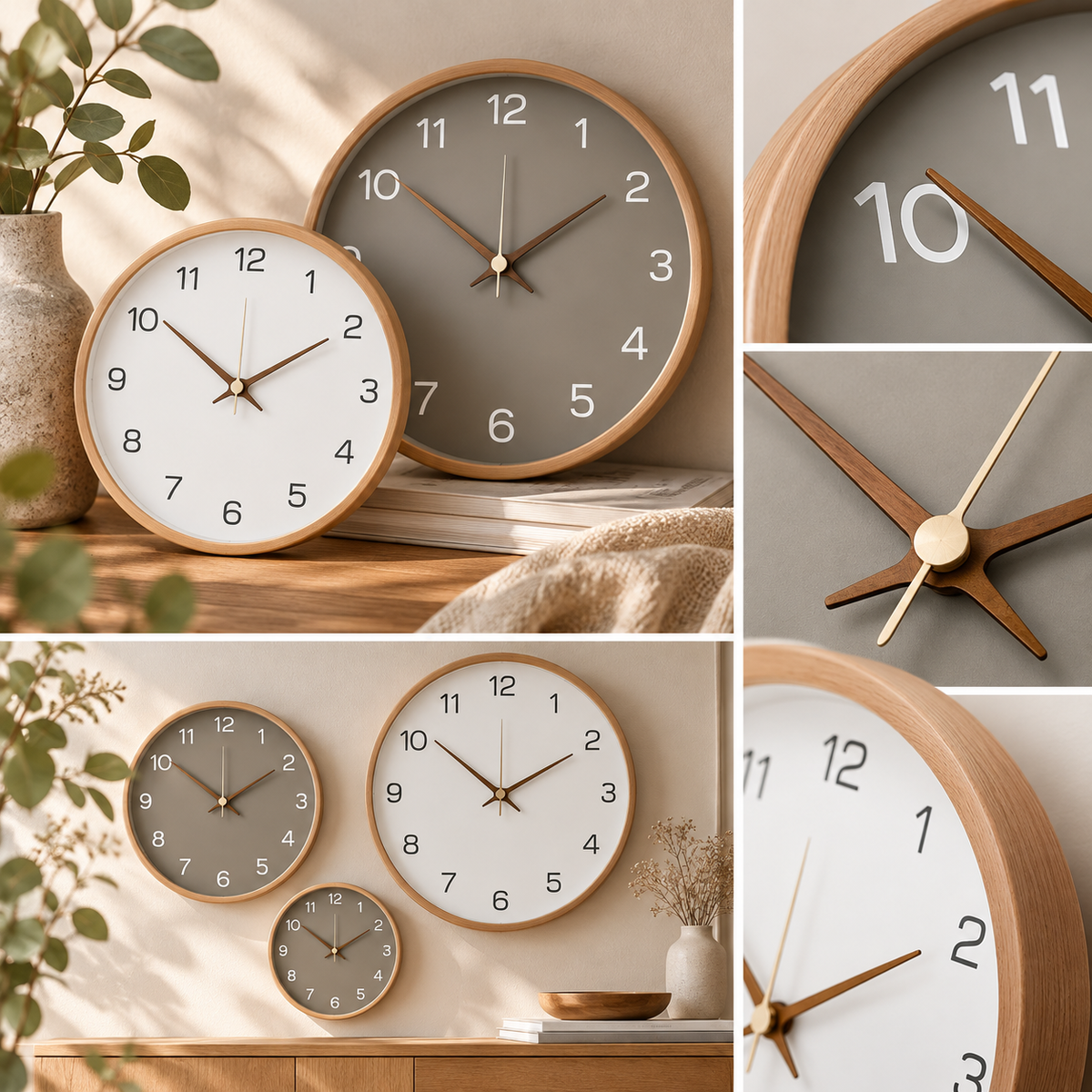 Scandinavian Wooden Wall Clock