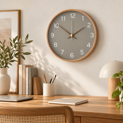Scandinavian Wooden Wall Clock