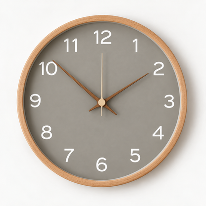 Scandinavian Wooden Wall Clock