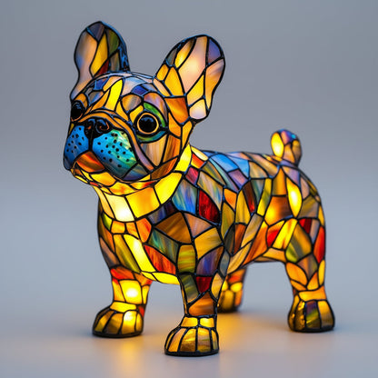 Cucciolo Stained Glass Dog Lamp