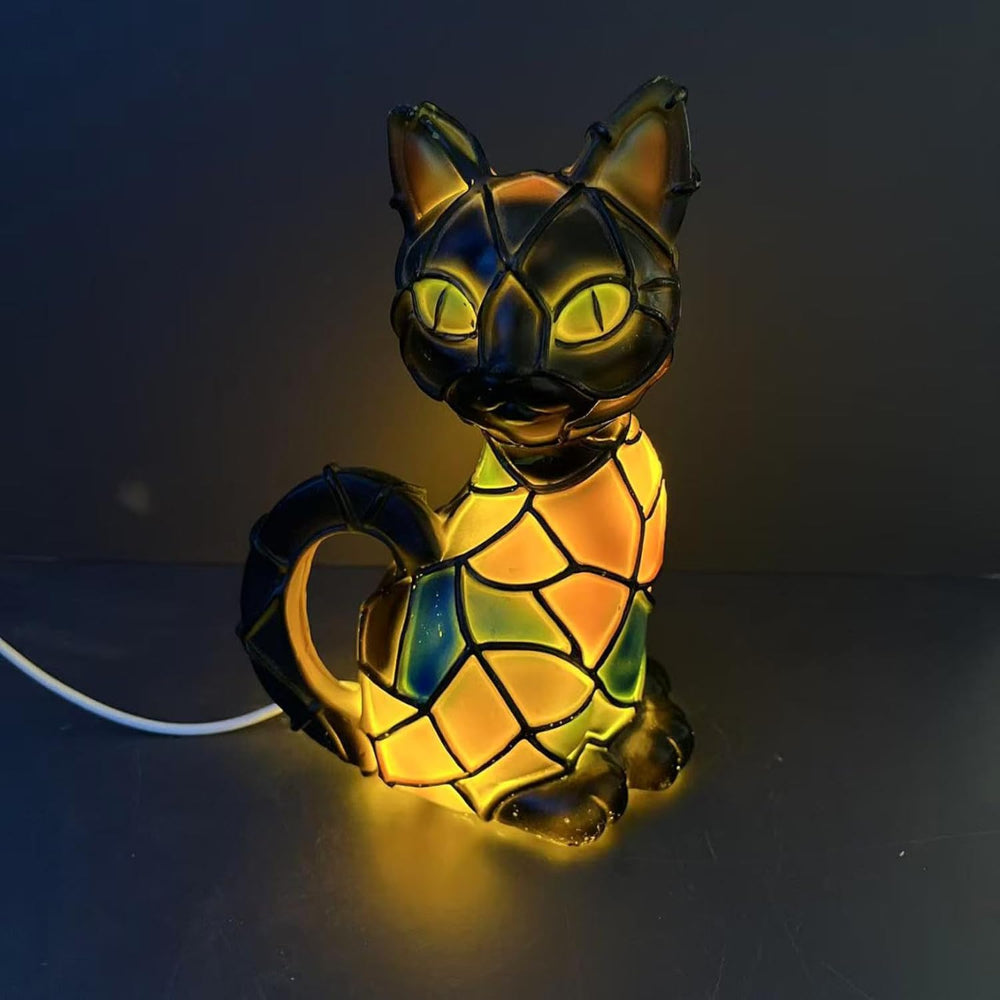 Gatto Tiffany Cat Lamp