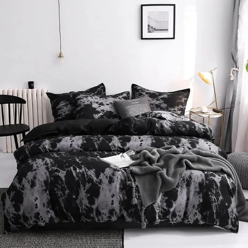Modern Marble Print Duvet Cover Set
