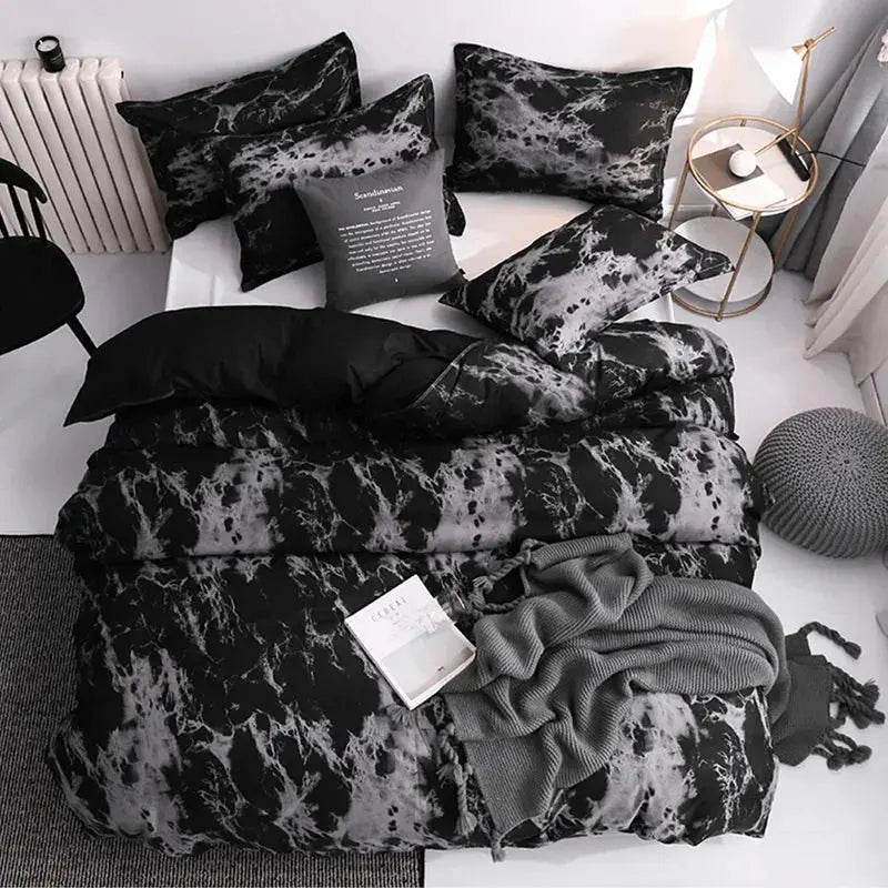 Modern Marble Print Duvet Cover Set