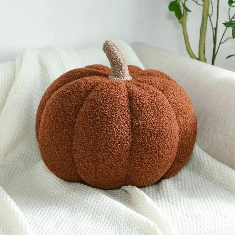 Plush Pumpkin Throw Pillow