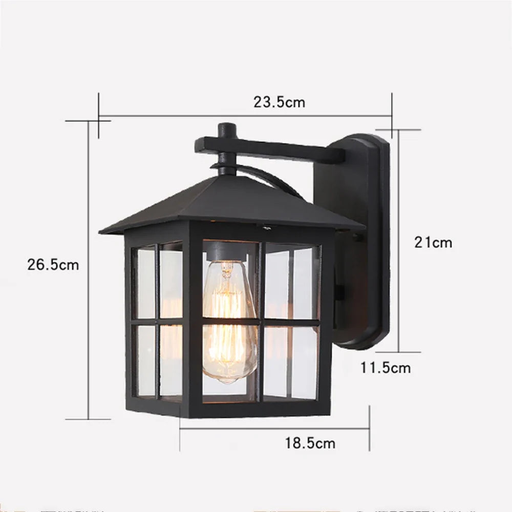 American Vintage Lantern Outdoor Wall Sconce