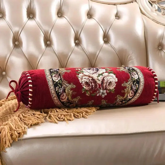 Floral Cylinder Bolster Pillow