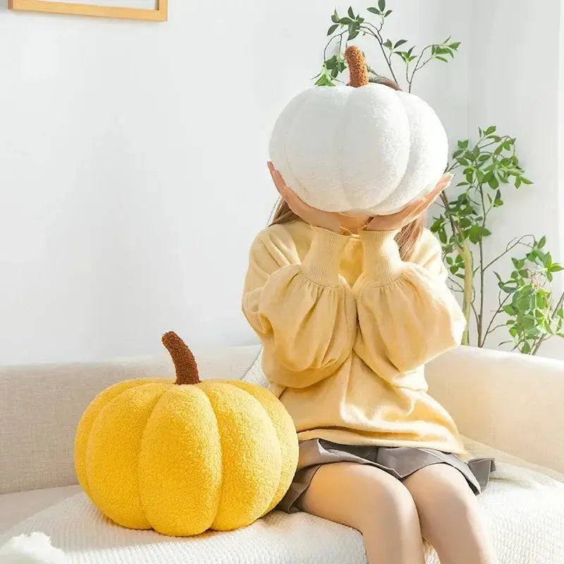 Plush Pumpkin Throw Pillow