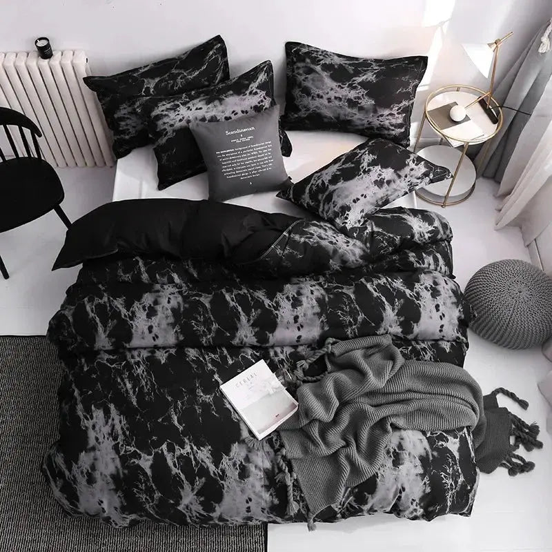 Modern Marble Print Duvet Cover Set
