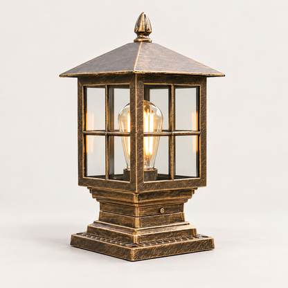 European Classic Outdoor Pillar Lantern Light